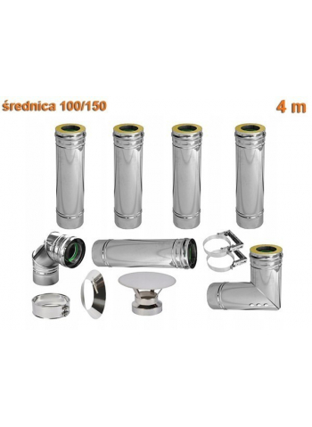 KOMIN izolowany 100/150 4 m piece kondensacyjne